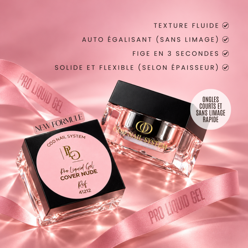 Informations techniques sur la gamme Pro Liquid Gel, gel auto égalisant sans limage