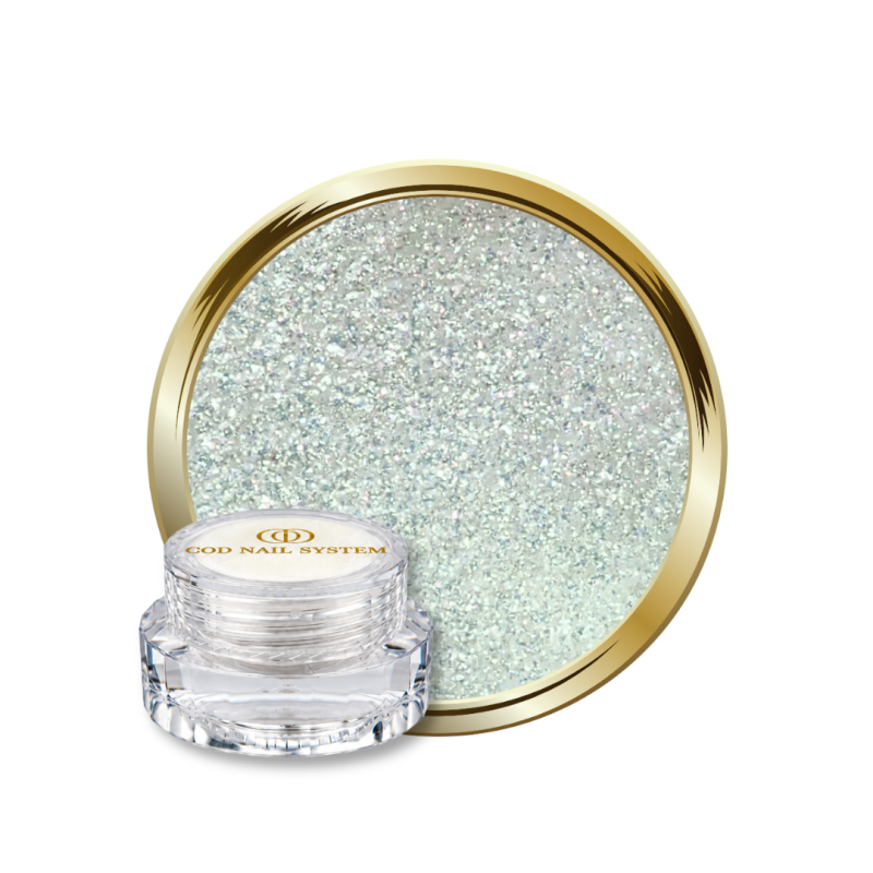 Pot et pastille du Pigment Aurora 1 miroir doré holographique