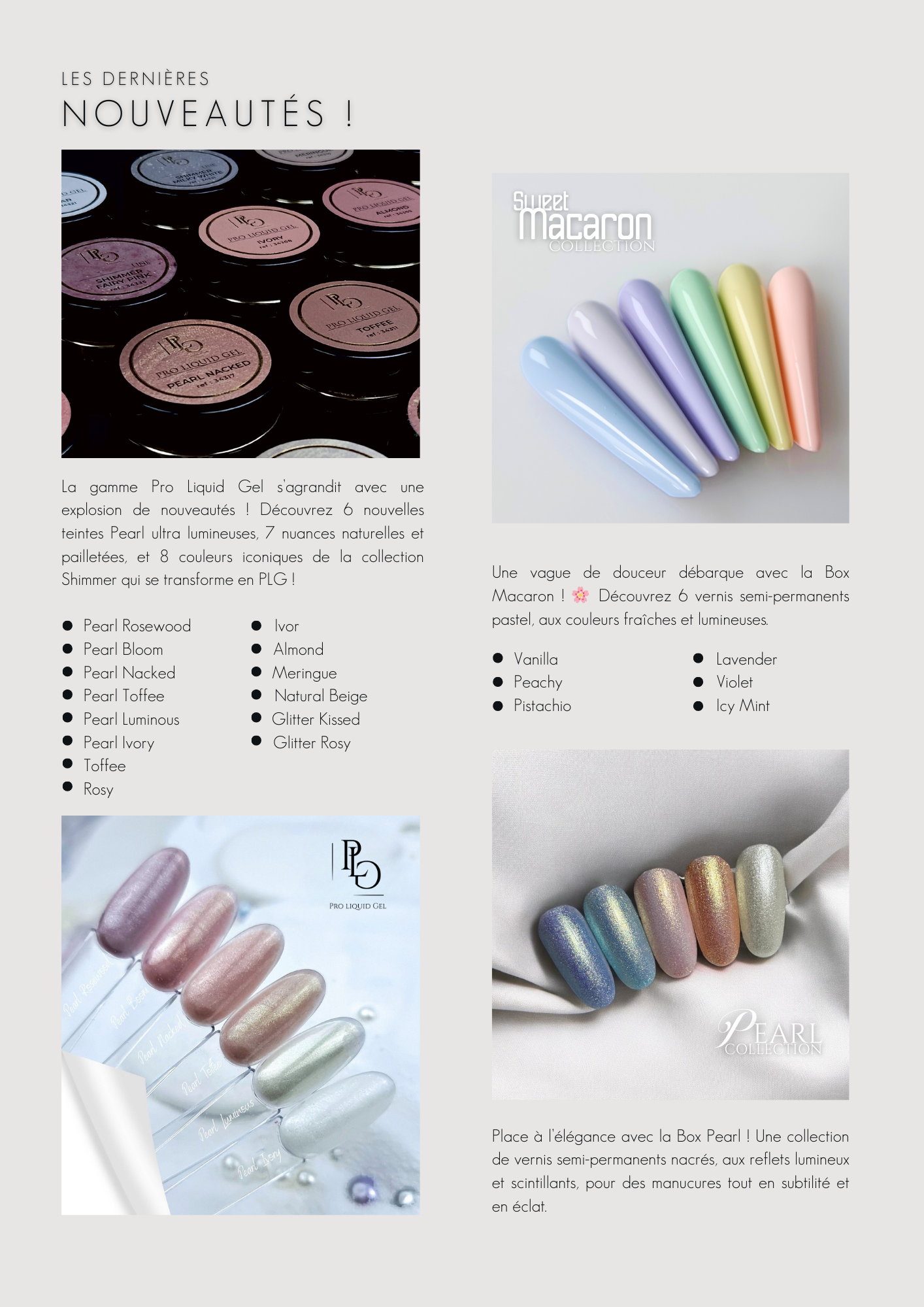 Présentation des nouveautés de COD, nouvelles teintes PLG, collection Sweet Macaron et collection Pearl