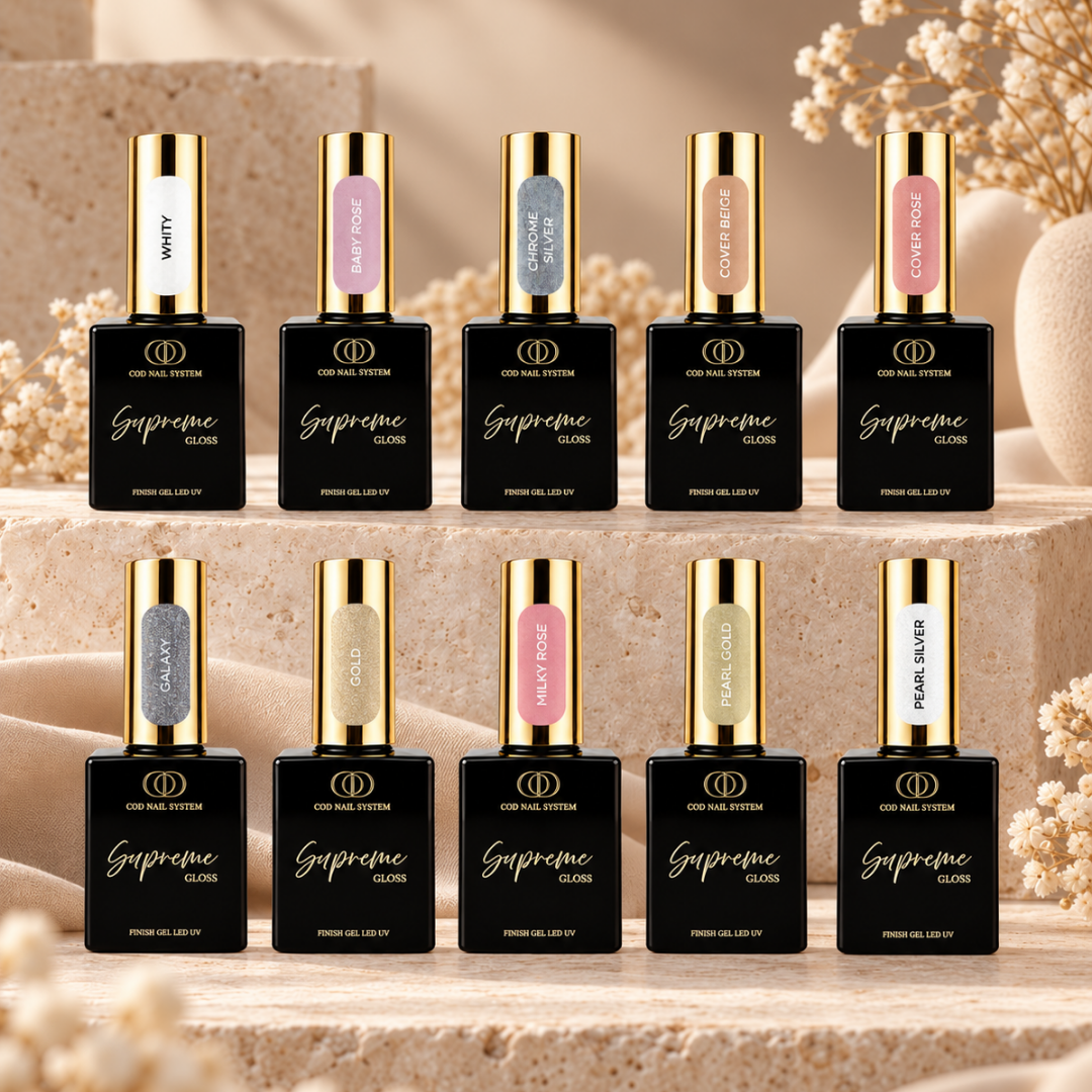 Les finitions à effets, milky, pailletées de chez COD Nail System