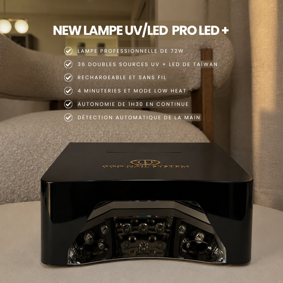 Avantages de la Pro LED+ Lampe UV/LED professionnelle Lampe UV/LED professionnelle Pro LED+ tous les avantages