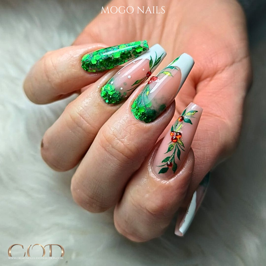Vernis à Ongles Paillettes émeraude Petugons - 15 Ml, Effet Scintillant, Neuf Sous Emballage !