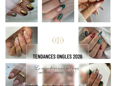 Tendances ongles 2026 : le calendrier mois par mois (couleurs, formes, effets)